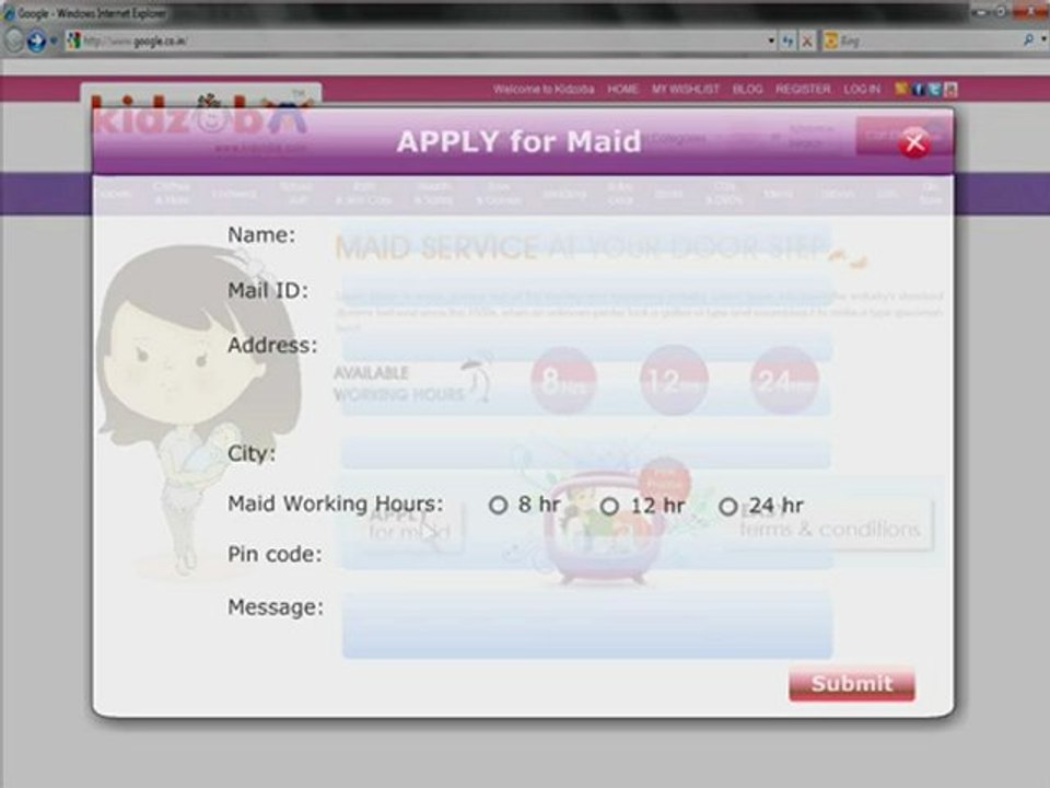 Apartment maid service