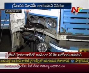 Lovers committed suicide, hit's a rtc bus in Guntur dist