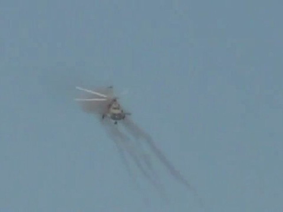 Syrian Helicopter vs Rebels in Aleppo