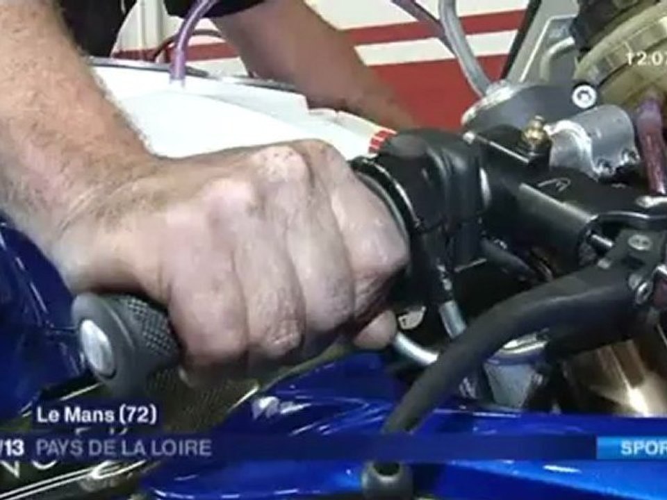 Vincent Houssin en scéance d'essais au Mans