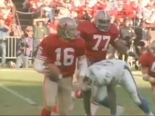 Leonard Marshall putting the smack down on JOE MONTANA_ Joe
