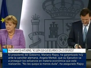 Rajoy garantiza ante Merkel: "No quepa duda que seguiremos con los esfuerzos"