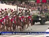 Premier défilé du 14 Juillet pour Hollande