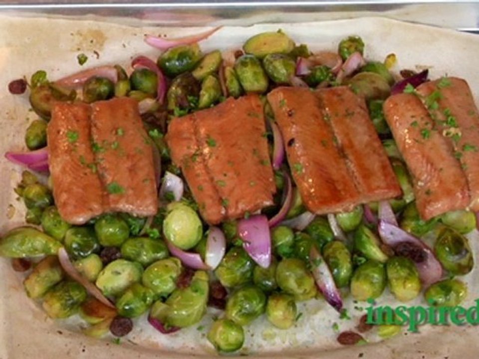 roasted maple salmon & brussels sprouts recipe