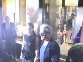 Cheryl Cole Dons a Double Peplum Dress in London