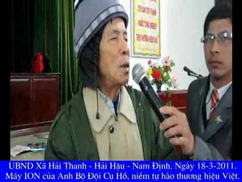 Kết quả sau khi sử dụng máy cân bằng ion Việt Am - KHOI U UBND HAI THANH