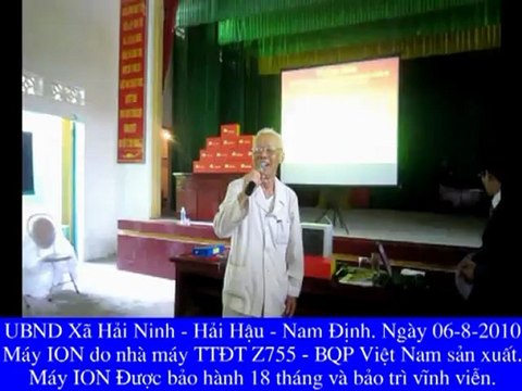 Chia sẻ sau khi sử dụng máy cân bằng ion tại UBND H.NINH