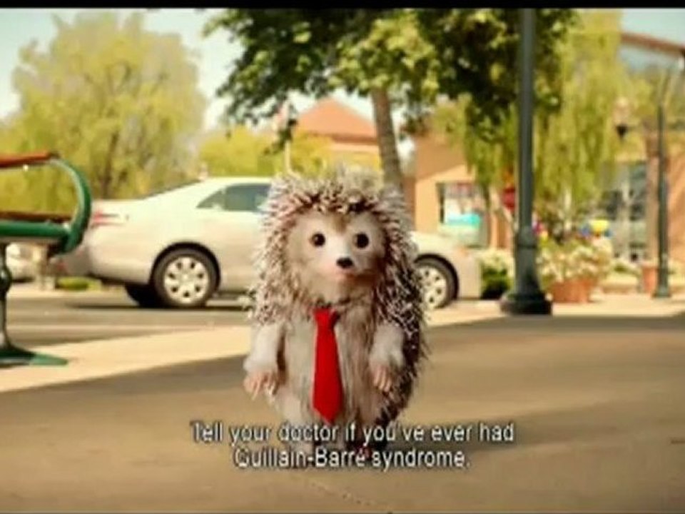 Fluzone commercial featuring an adorable Hedgehog