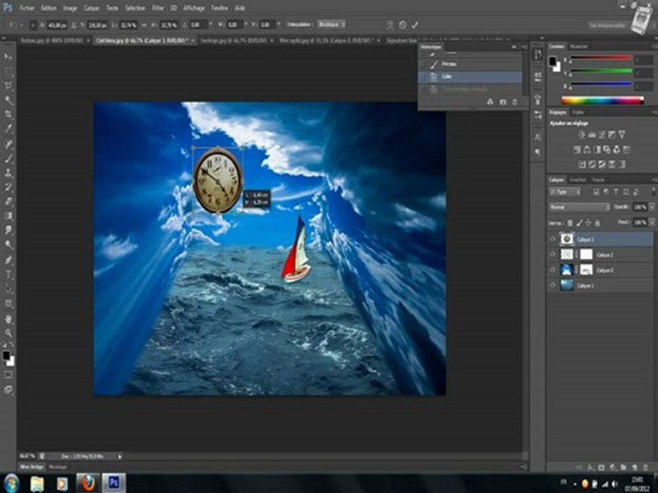 XanderHuit ~ Tutoriel Effet De Pièce Avec Elément Naturel Avec Photoshop CS6 Extended [HD]