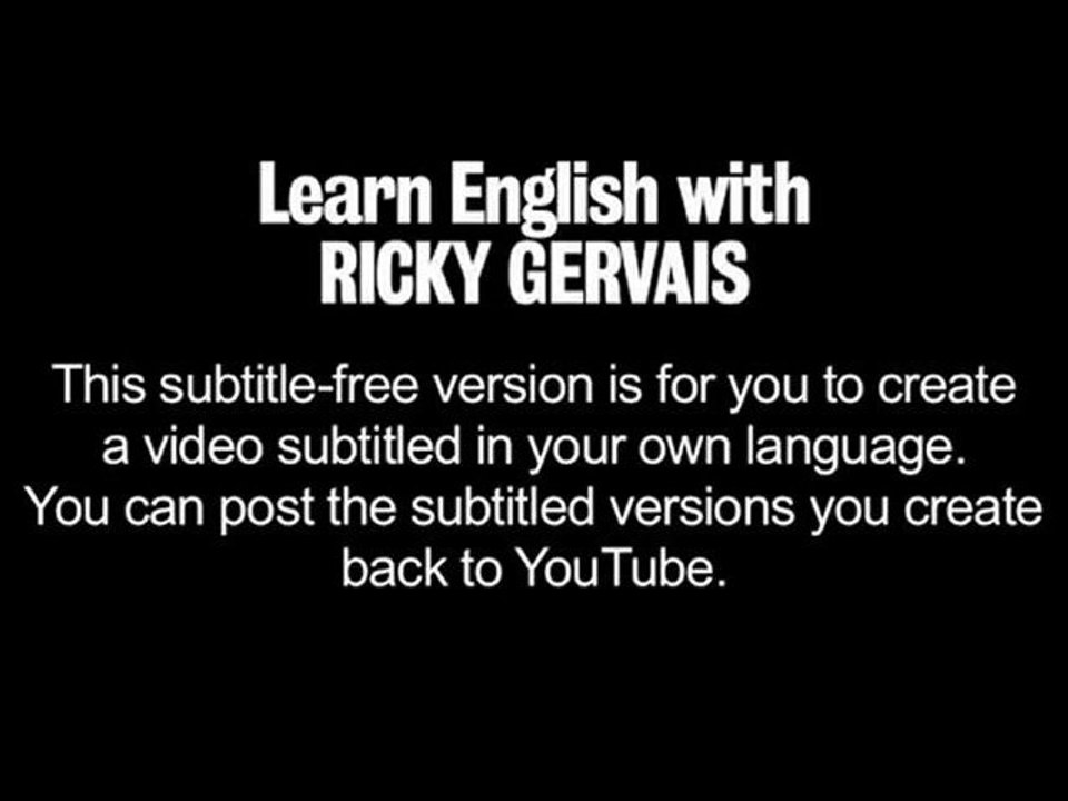 Learn English - Ricky gervais's Pilot Lesson