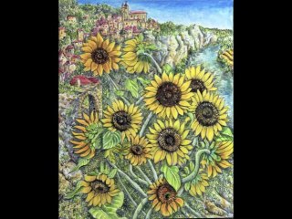 Artist Nerida de Jong talks about St Cirq Lapopie