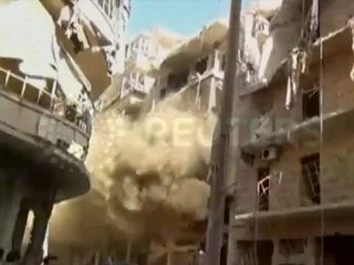 Smoke and fire mark Syrian cities