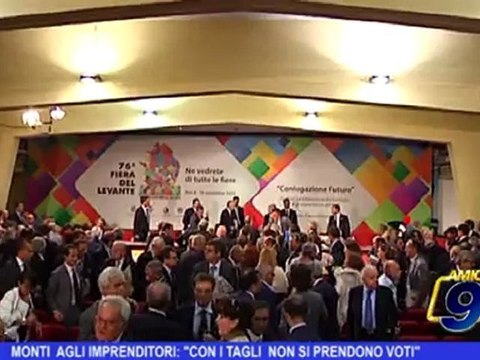 Monti agli imprenditori: con i tagli non si prendono voti