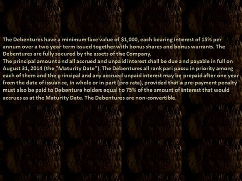 Premium Announces Private Placement of Senior Secured Debentures