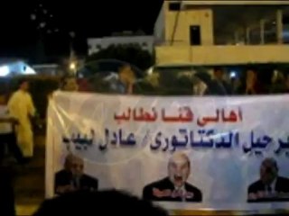 العشرات من شباب الثورة بقنا يتظاهروا للمطالبة برحيل لبيب