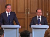 Conférence du Président avec M. David Cameron à Londres