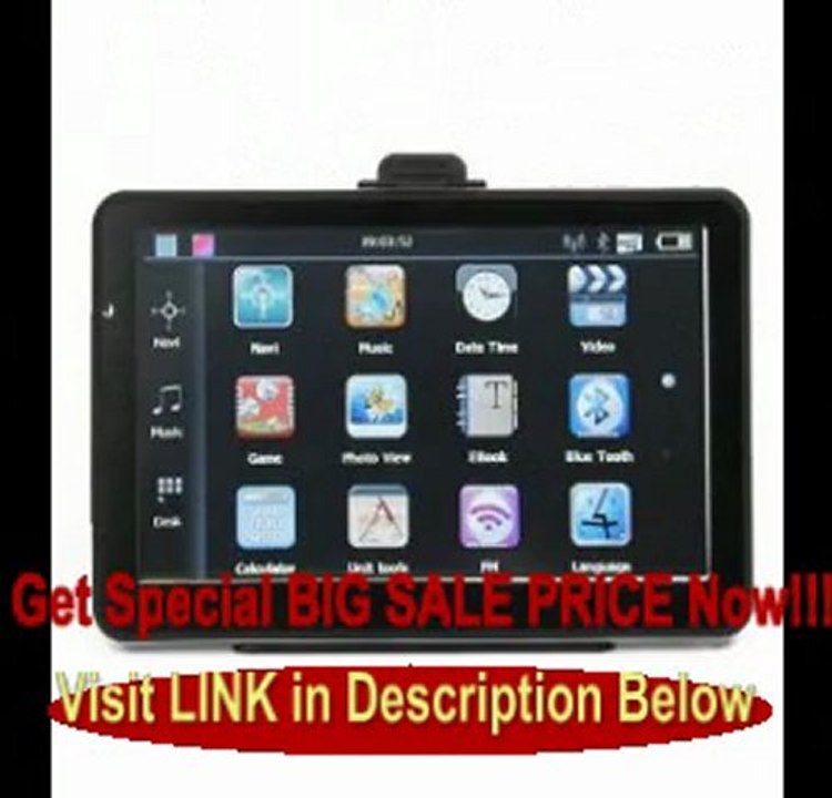 BEST PRICE TouchGlobal 7.0 Touch Screen WinCE 6.0 GPS Navigator w/ Rearview Camera/Bluetooth/AV-In/4GB Maps TF Card