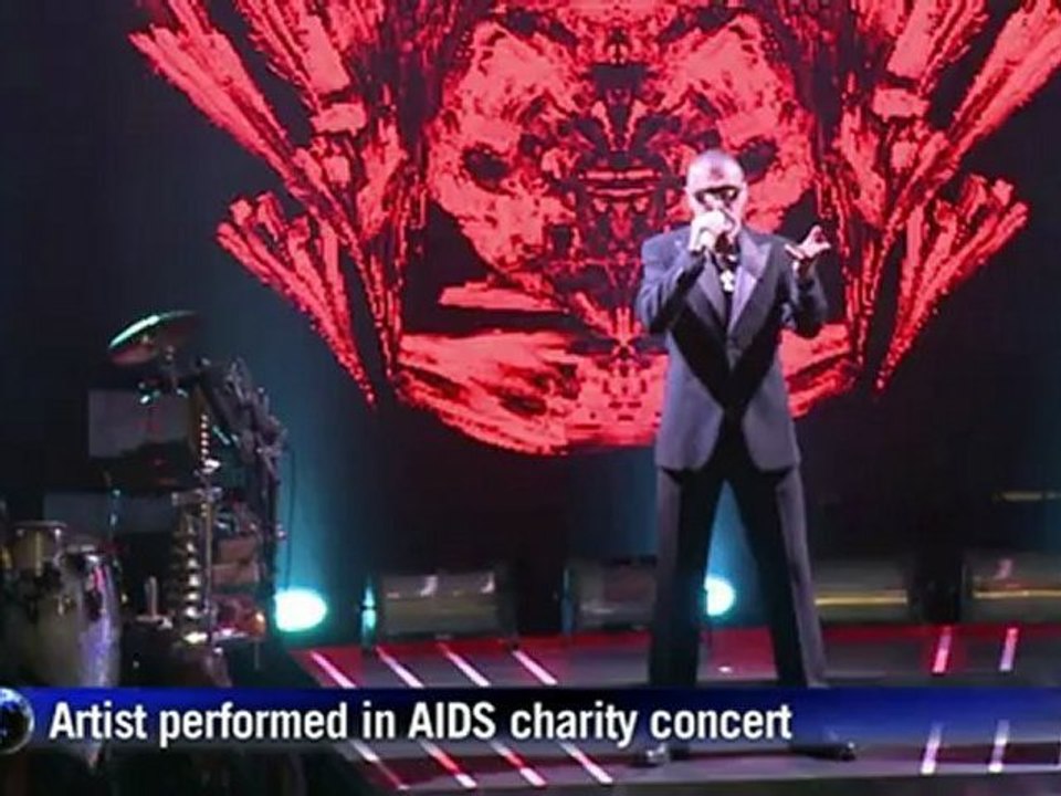 George Michael performs at AIDS charity concert