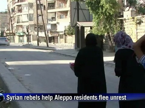 Residents flee Aleppo as shelling continues