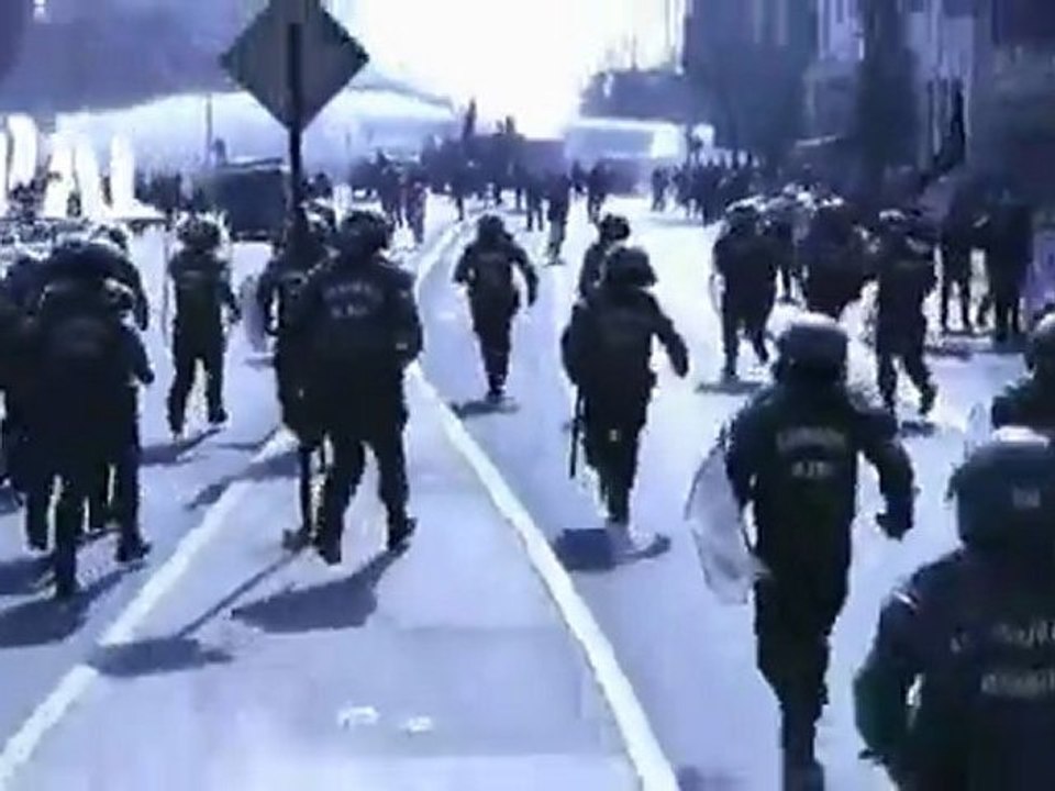 Brutal represión en marcha en Chile