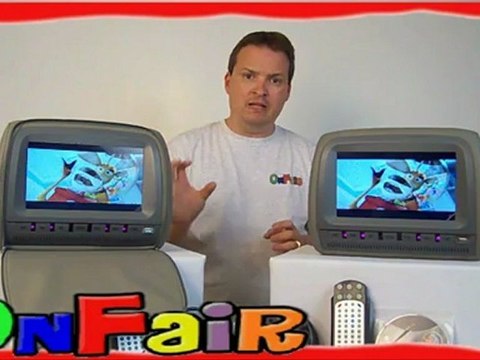 Autotain OnFair Car Headrest DVD Monitors Digital 9 Inch