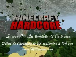 Bande annonce Minecraft Hardcore saison 9 : La tempête de l'extrême