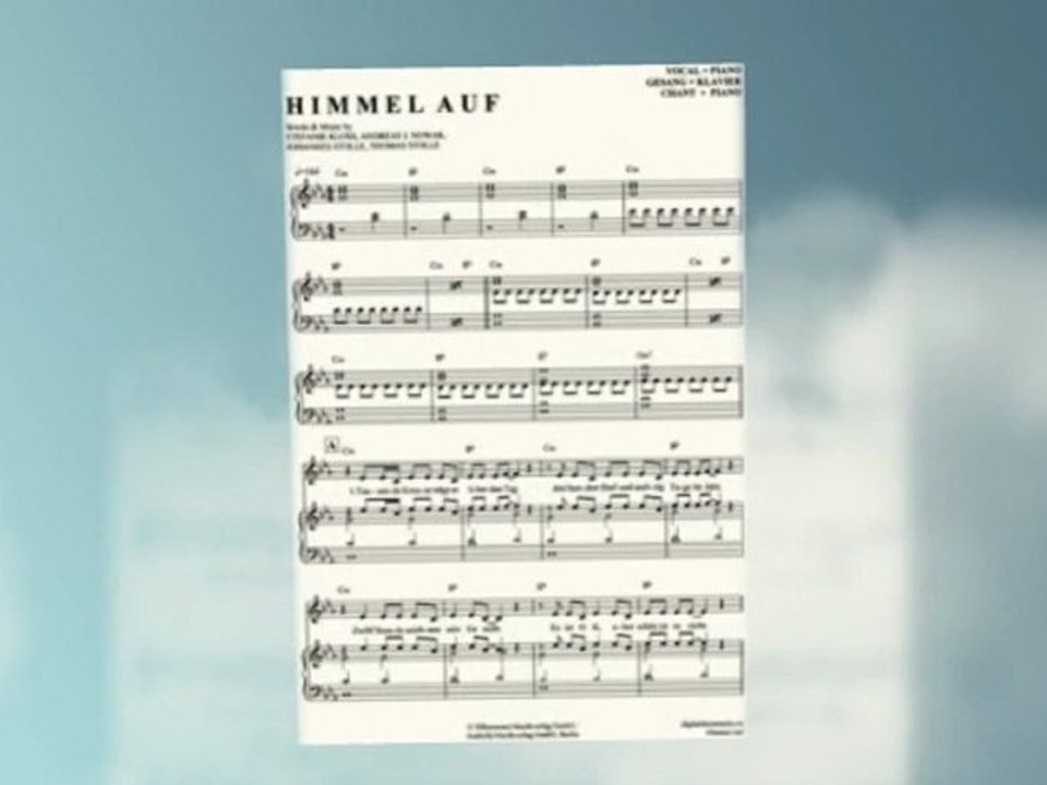 Noten bei notendownload - Himmel auf (Silbermond)