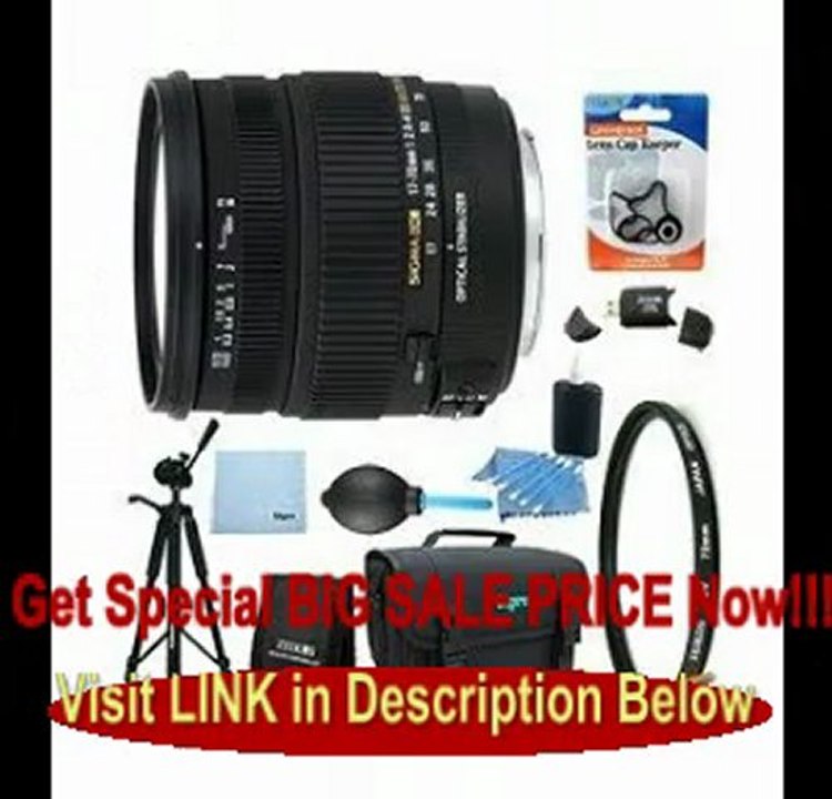 BEST PRICE Sigma 17-70mm f/2.8-4 DC Macro OS HSM Lens for Canon EOS Mount DSLR Lens Kit Bundle
