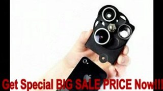 Tri Eye Lens Dial (BLACK) - Fisheye Lens, Telephoto Lens and Wide-Angle Lens for iPhone 4 4S FOR SALE