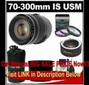 SPECIAL DISCOUNT Canon EF 70-300mm f/4-5.6 IS USM Zoom Lens with 2x Teleconverter (=70-600mm)   3 UV/FLD/CPL Filters   Hood   Accessory Kit...