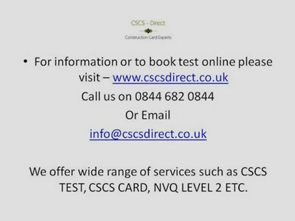 CSCS TEST AND CSCS CARD How to book cscs test and cscs card - call-now-0844-682-0844-www-cslinks-co-uk -