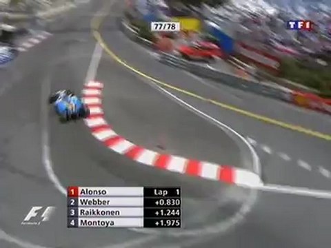 Monaco 2006 Kimi Räikkönen overtaking Mark Webber