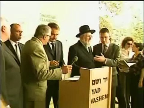 Reflexión de Zapatero en el Museo del Holocausto Judio