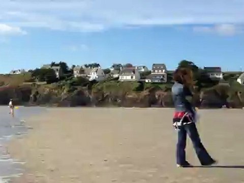 Bretagne plage coucher de soleil
