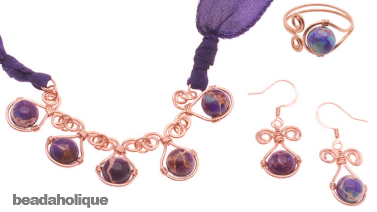 How to Make a Wire Wrapped Gemstone Jewelry Set