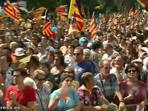 Los catalanes celebran la Diada en la Ciutadella