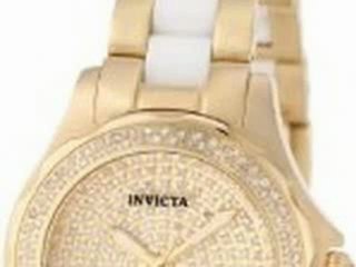 Cheap Invicta Women's 1783 Angel Diamond Pave Dial 18K Gold