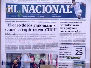 Titulares de primera página este 12 de Septiembre
