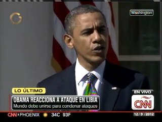 Obama condena ataque "escandoloso" contra diplomáticos de EEUU en Libia