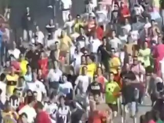 Un año más, los bestias del pueblo vallisoletano de Tordesillas se ensañaron con un pobre animal