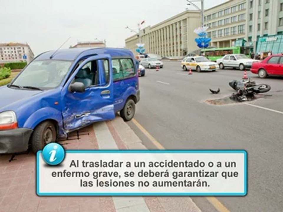 Conducción segura de motocicletas: Parada y reanimación cardiaca y traslado de accidentados