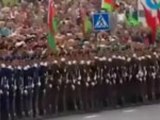 Domino effect at a military parade