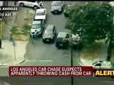 Bank Robbers Throw Cash Out Window During Police Chase