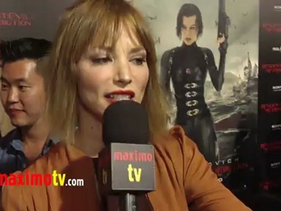 Sienna Guillory Interview at "Resident Evil: Re...