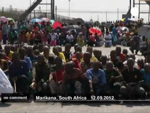 Afrique du Sud: des mineurs manifestent... - no comment