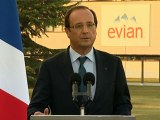 Discours du Président Hollande à l'usine d'Evian