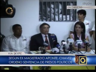 Presidente Hugo Chávez ordenó condena de 30 años a comisarios del 11-A, según Aponte