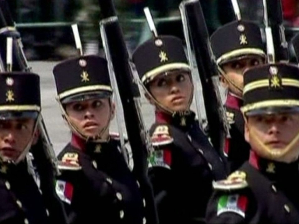 Military parade caps off Mexico's independence celebrations.