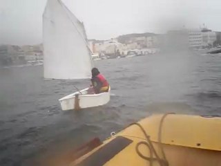 Kevin con vento forte