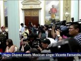 Hugo Chavez sings with famous Mexican musician